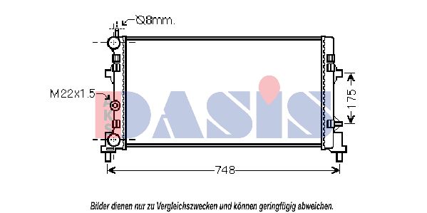 AKS DASIS Радиатор, охлаждение двигателя 330004N